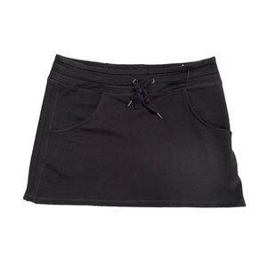 Gaiam Black Sweats Skirt Mini Skirt Drawstring Athletic Size Small